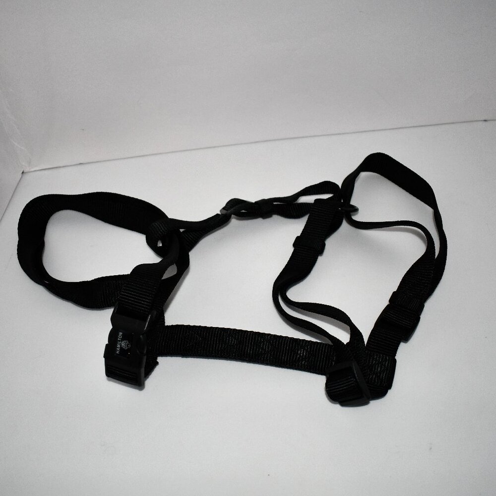 Hamilton Adjustable Comfort Nylon Dog Harness – Black, 1" x 40-50" – NWOT